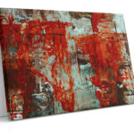 Red Abstract Landscape Art